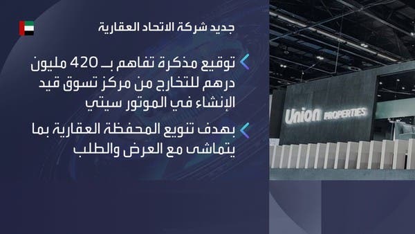 الاتحاد العقارية توقع مذكرة تفاهم بـ420 مليون درهم للتخارج من مركز تسوق
