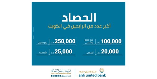 الأهلي المتحد يهنئ عملائه الفائزين في السحب 