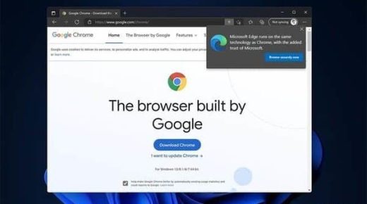 تعمل Microsoft على منعك من استخدام Google Chrome 