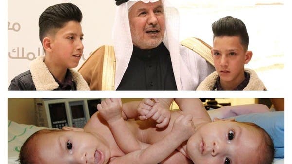 بعد 12 عاما .. الربيعة يستقبل التوأم السيامي الأردني أمجد ومحمد 