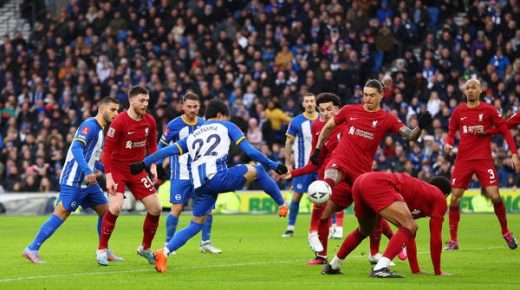 برايتون يقصي ليفربول من كأس الاتحاد الإنجليزي