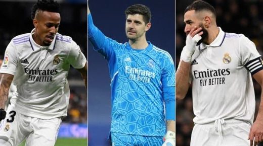 ريال مدريد يفقد كورتوا وبنزيمة وميليتاو أمام الأهلي المصري