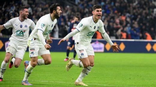 مرسيليا يقصي باريس سان جيرمان من كأس فرنسا