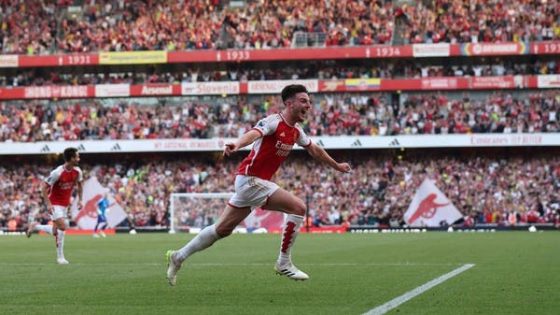 هدف رايس القاتل يهدي أرسنال فوزا مثيرا على مانشستر يونايتد