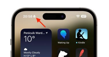 خطوات.. كيفية إخفاء أيقونة جرس الوضع الصامت فى شريط الحالة على iPhone 15 Pro