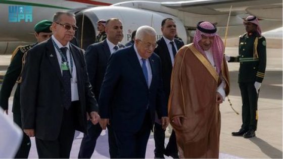 عباس يصل الرياض للمشاركة في “المنتدى الاقتصادي”.. وغزة …