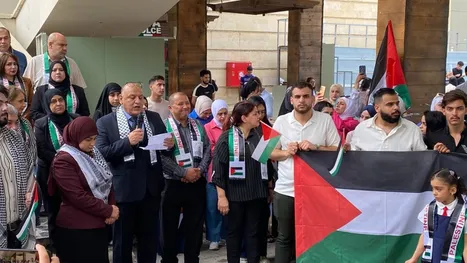 وقفة احتجاجية في جامعة بغداد نصرة لغزة ودعما للحراك …
